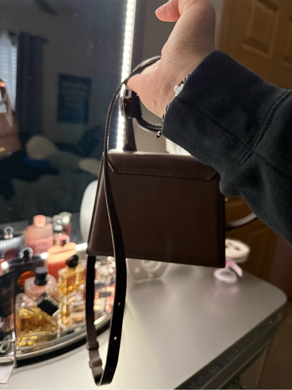Jacquemus Le Chiquito Noeud in Midnight Brown - Picture 3 of 7